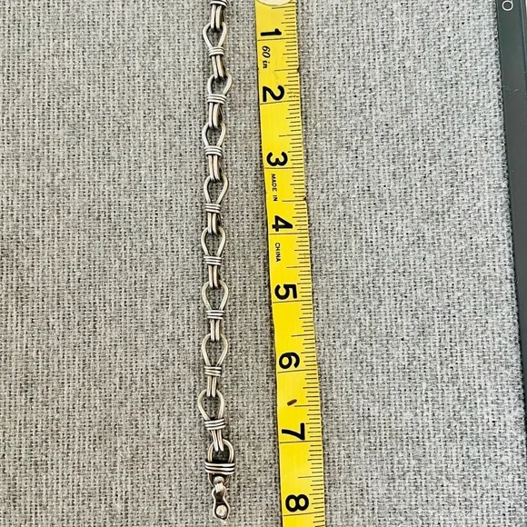 Vintage 925 silver Mexican 26 gram bracelet - Picture 4 of 7